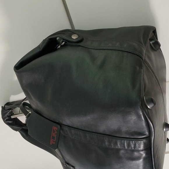 Rare Tumi Large Men's Boston Leather Weekender Duffel, 55L - Picture 4 of 12